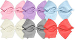 Wee Ones Girls' 6 Piece Set of Bows, Solid Grosgrain Variety Pack on a WeeStay No-Slip Hair Clip, Mini, Red, Orange, Yellow, Navy, Green, Purple - Image 13