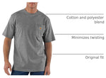 Carhartt workwear pocket t shirt chest logo detail