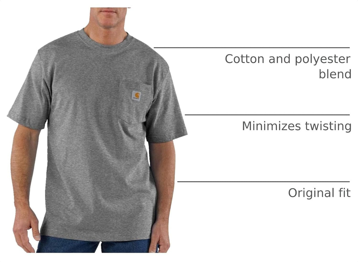 Carhartt workwear pocket t shirt chest logo detail
