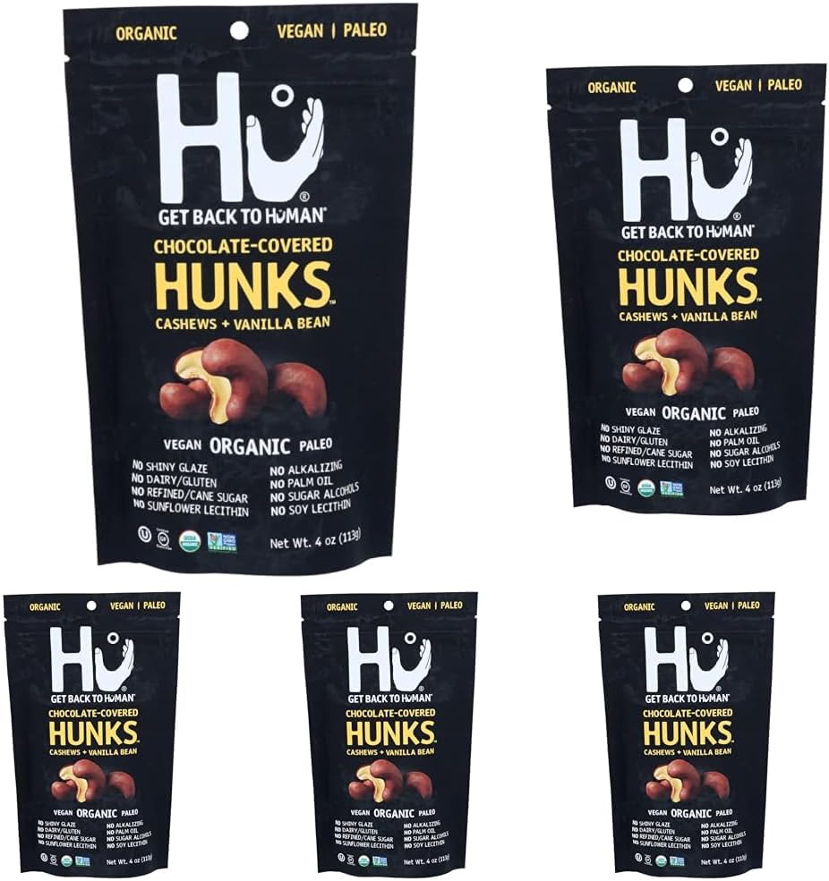 Hu Kitchen, Chocolate Covered Hunks Cashew Vanilla Bean Organic, 4 Ounce - Image 9