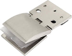 Aexit adjustable zinc alloy glass hinge clip clamp front view hardware