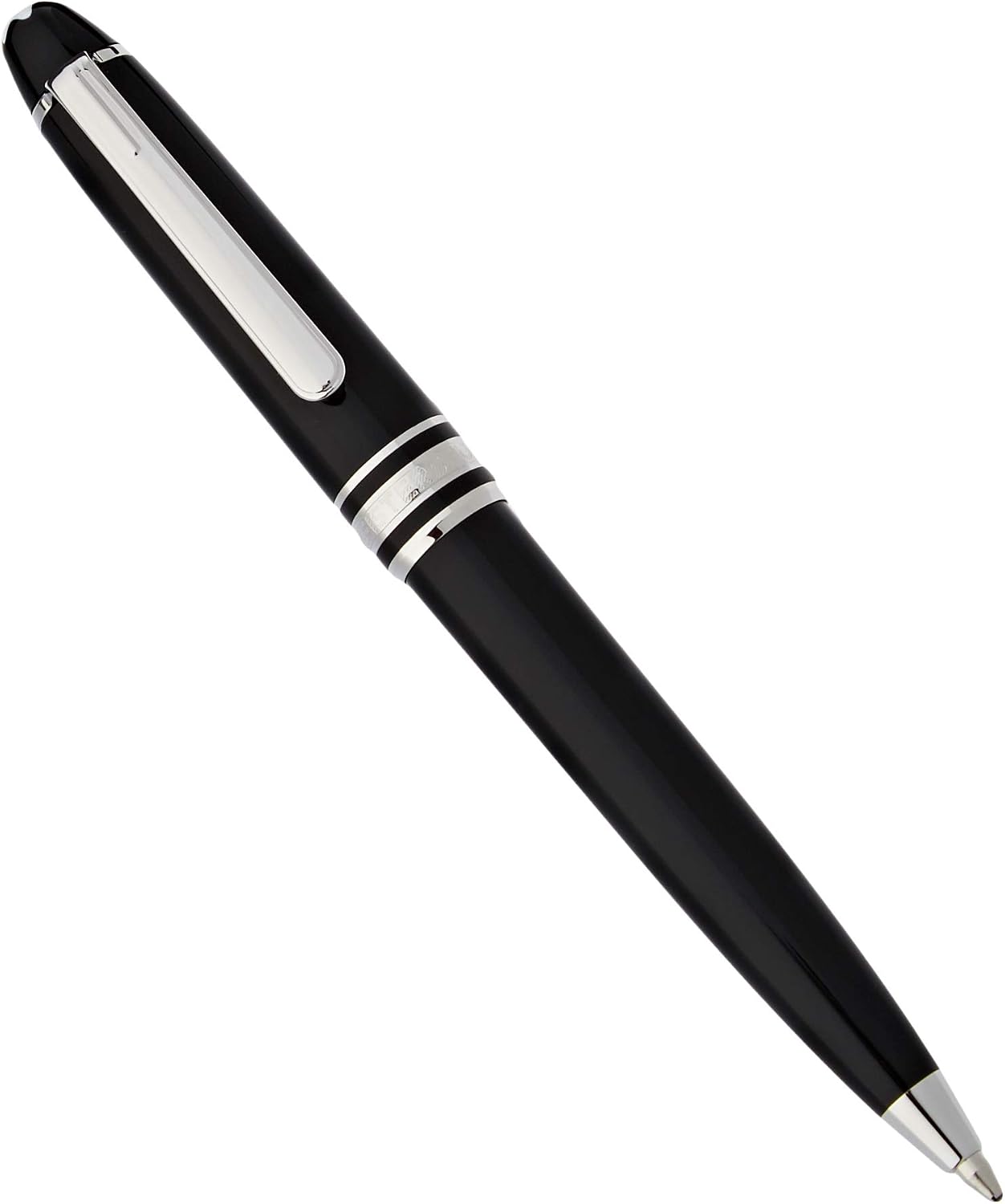Montblanc Meisterstuck platinum line ballpoint pen front view luxury stationery