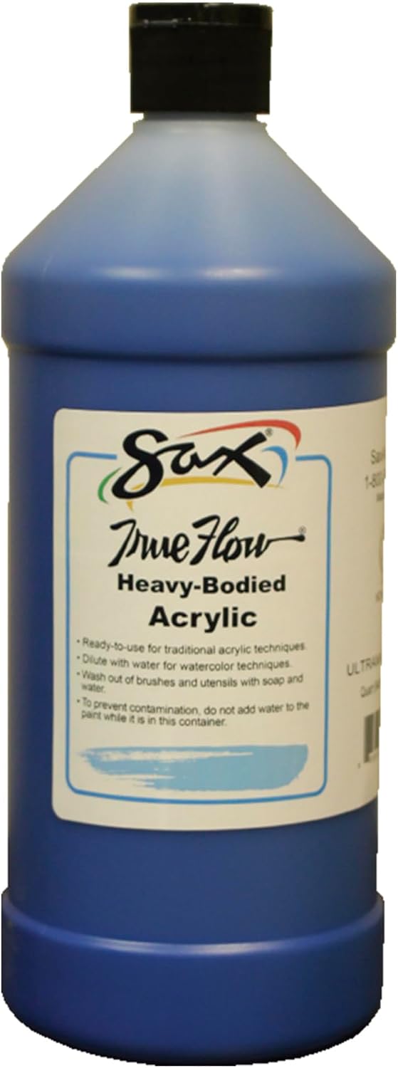 Sax Heavy Body Acrylic Paint for School and Arts and Crafts Use, Phthalo Blue, 1 Quart - Image 10