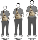 KL928 khaki sling bag back strap