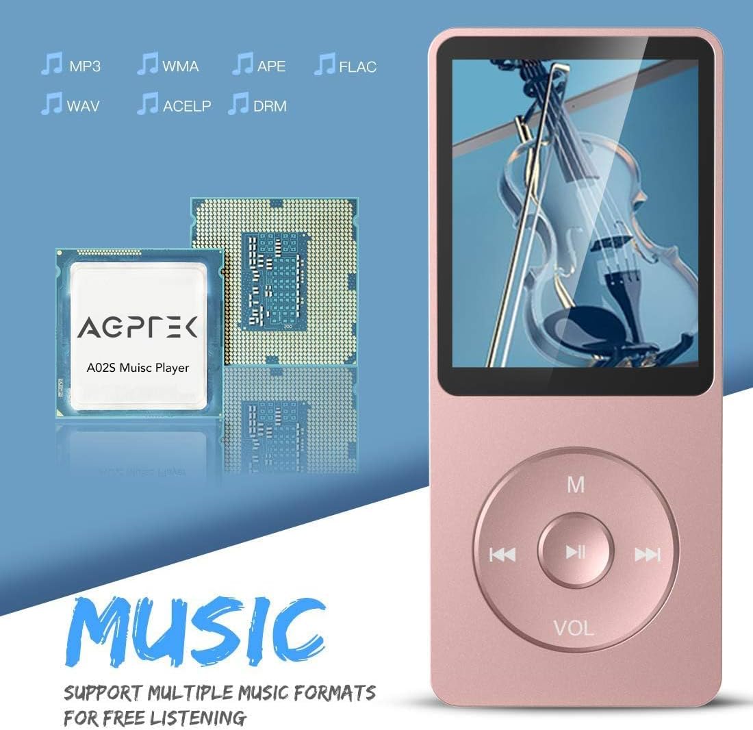AGPTEK A02S digital audio player physical navigation buttons