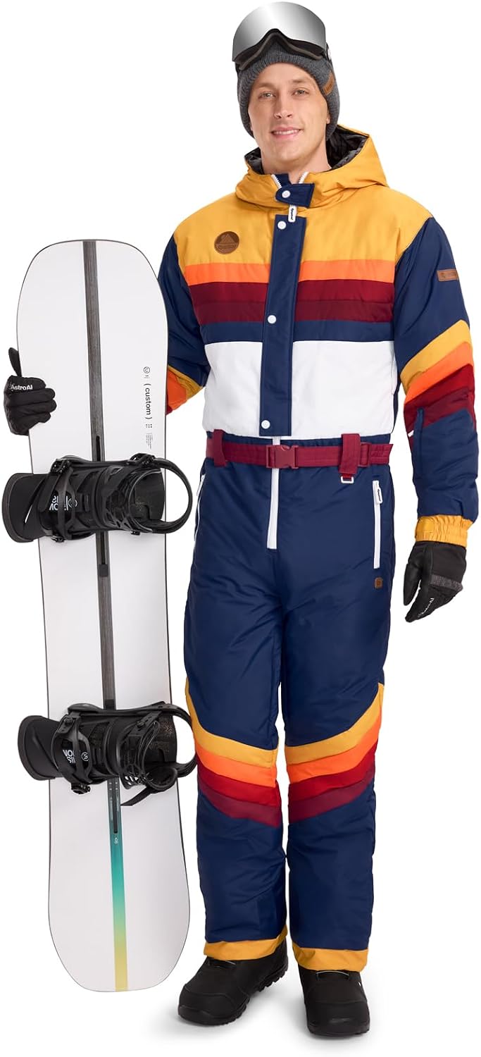Tipsy Elves Retro Snow Suits for Men - Loud Men's Ski Suits - Warm One Piece for Winter - Image 15