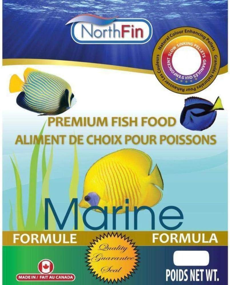 Northfin Marine Formula Fish Food front view bottle packaging