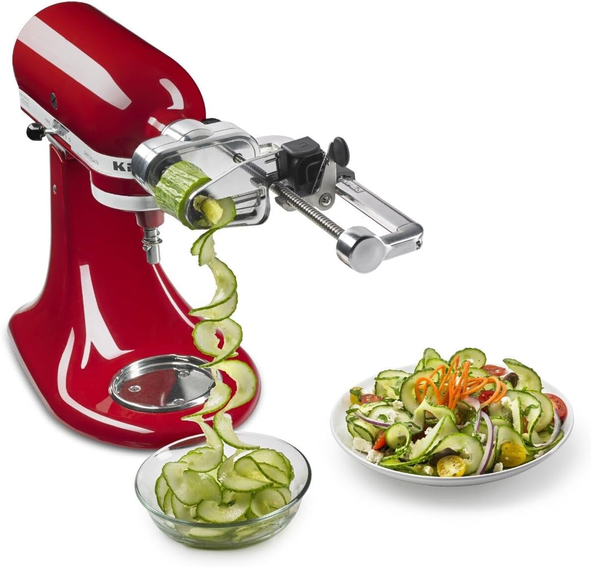 KitchenAid KSM2APC spiralizer set with storage case and skewer