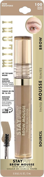 Smudge proof high pigment brow mousse formula texture close up