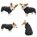 Lovelonglong Waterproof Dog Raincoat - 4-Leg Full Body Dog Rain Suit with Reflective Strips & Leash Opening, Outdoor Dog Jacket for Rainy Weather - Image 11