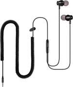 C G ChanGeek extra long wired earbuds front view with 3.5mm jack