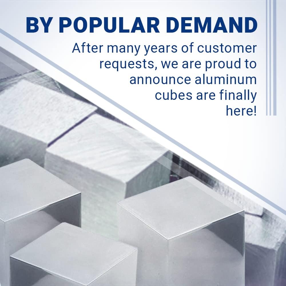 Midwest Tungsten Service aluminum cube side profile on office desk