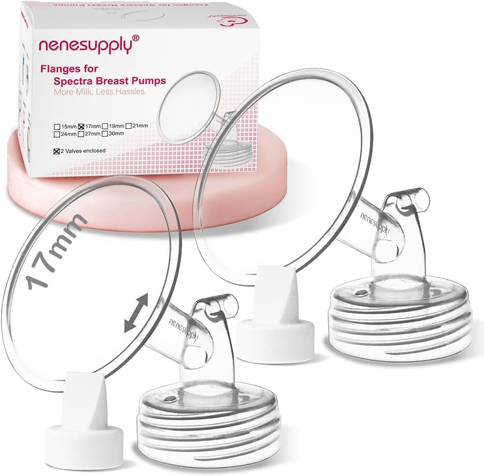 Nenesupply 21mm 2 pc Flanges Duckbill Valves Compatible with Spectra S2 S1 9 Plus Synergy Gold Breastpump Replacement to Spectra Pump Parts Flange Accessories Wide Mouth Work with Backflow Protector - Image 14
