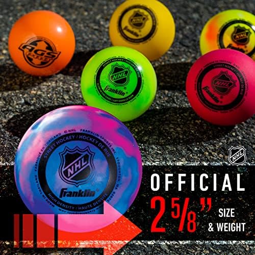 High-density outdoor roller hockey balls showing low-bounce polyvinyl chloride construction details.