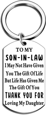 Wxcatim son in law engraved keychain front view