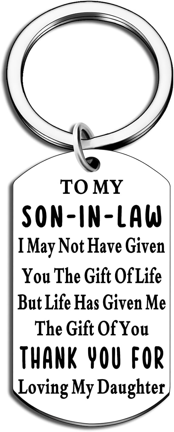 Wxcatim son in law engraved keychain front view