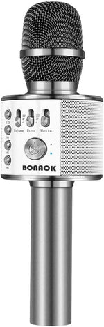 BONAOK Wireless Bluetooth Karaoke Microphone,3-in-1 Portable Handheld Karaoke Mic Speaker Machine Home Party Birthday for All Smartphones Q37 (Black) - Image 12