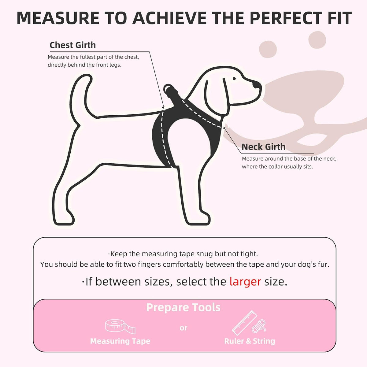PUPTECK dog harness collar and leash set laid out flat