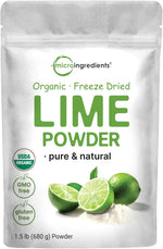 Micro Ingredients Organic Freeze-Dried Lime Powder front view packaging