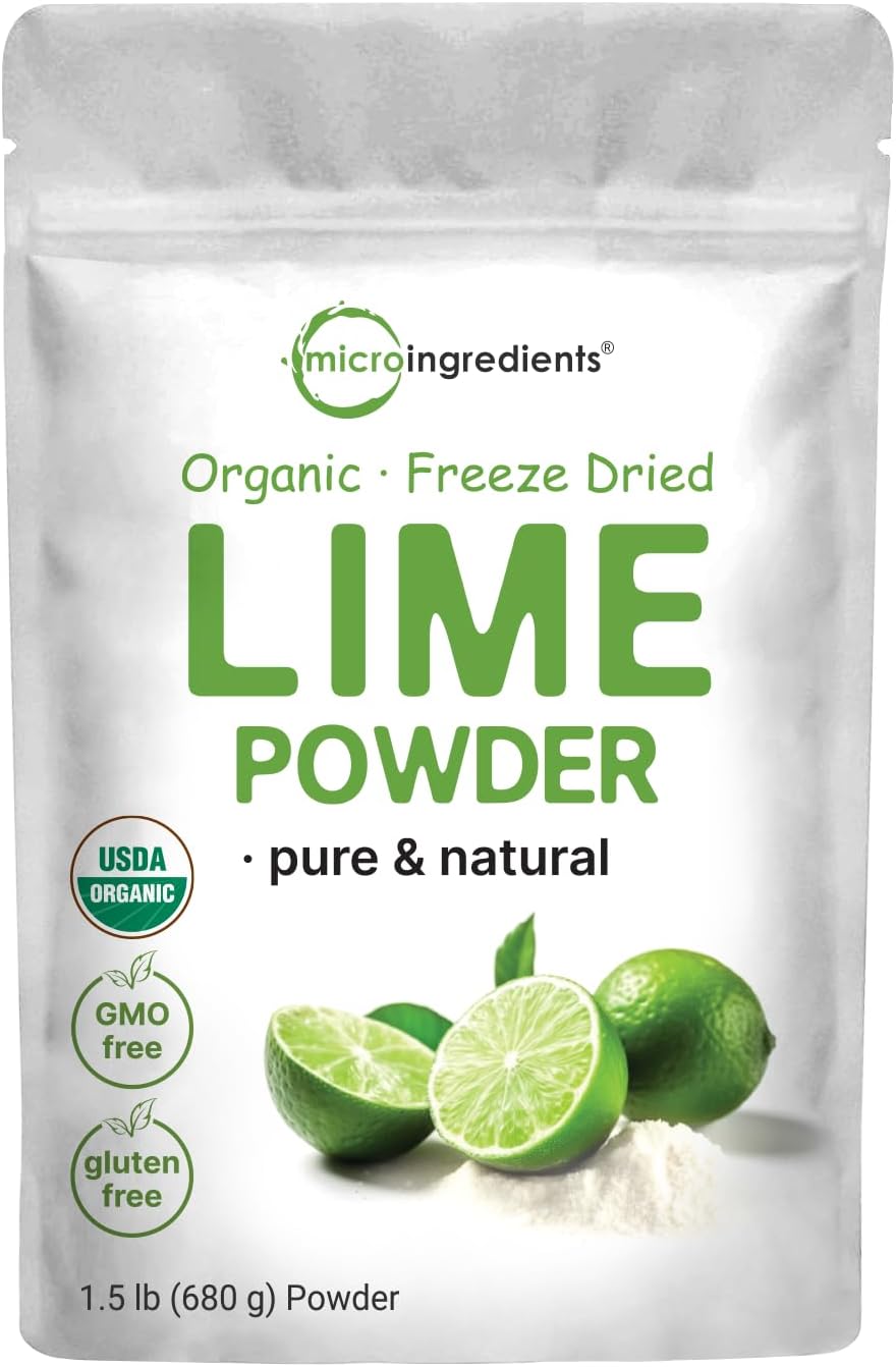 Micro Ingredients Organic Freeze-Dried Lime Powder front view packaging