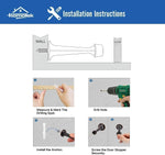 Homotek 8 pack door stop hardware set packaging