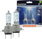 Sylvania H7 SilverStar high performance halogen headlight bulb front view packaging