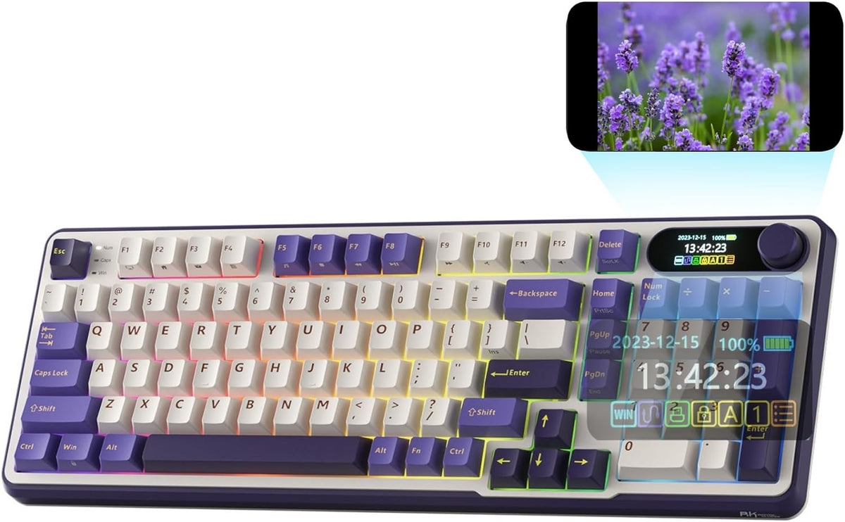 RK Royal Kludge S98 mechanical keyboard front view with RGB lighting