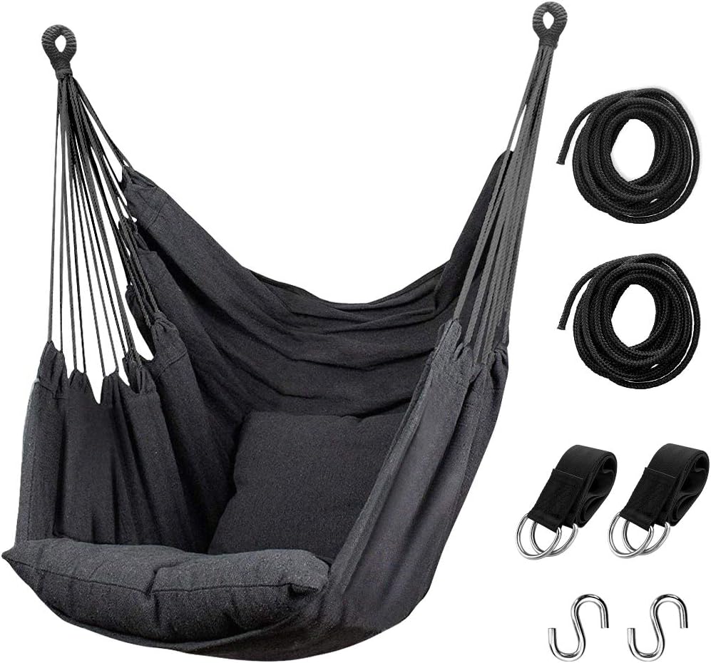 Hommtina hammock chair front view hanging swing