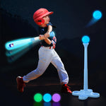 Leshein blue LED light up tball set front view with glowing bat