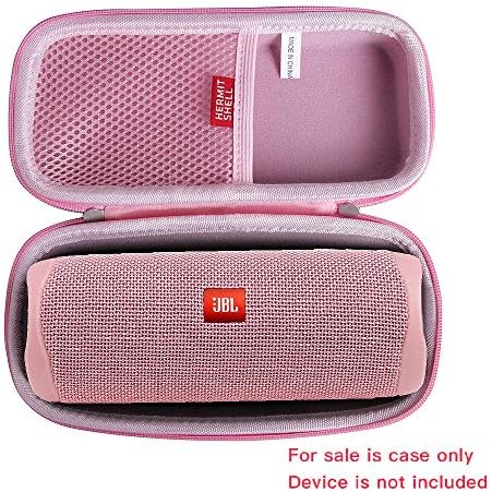 Hermitshell protective EVA shell case open showing internal mesh pocket for cables.