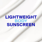 Supergoop! body and face sunscreen texture and formula display