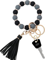 Munchewy silicone key ring bracelet front view keychain holder