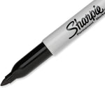 Sharpie black markers pack of six back view details