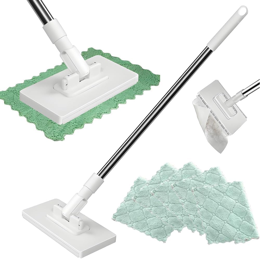Orgone Snap Grip Mini Mop front view showing the hands free cloth changing base mechanism.