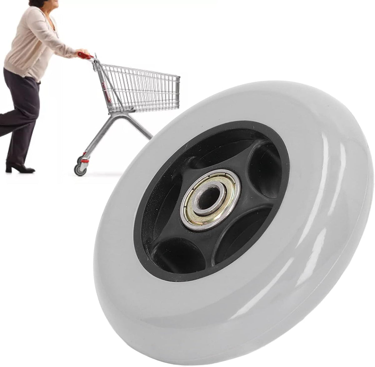 Pack presentation of Jerys 4 inch walker and wheelchair replacement wheel