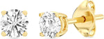 Gilded Lab-Grown Diamond Stud Earrings 10KT White Gold and 10KT Yellow Gold | Hypoallergenic Fine Gold Jewelry | 4-Prong Basket, Push Back Nut | VS2 SI1 Clarity, F Color, Round Cut | 1/5,1/4,1/3,3/8,1/2,3/4,1,2 ct tw - Image 14