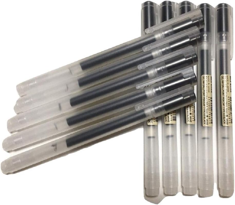 MUJI Gel Ink Ball Point Pen 0.5mm Black color 10pcs - Image 2
