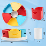 MeCids desk organizer highlighting the lazy susan base mechanism