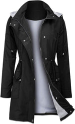 Arthas Women Light Rain Jacket Waterproof Active Outdoor Trench Raincoat with Hood Lightweight Plus Size for Girls - Image 12
