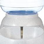 Amazon Basics automatic pet water station showing gravity flow mechanism