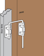 Childproofing sliding glass door with high mounted loop lock