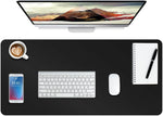 Boutilon Leather Desk Pad Protector,Non-Slip Mouse Pad,Laptop Desk Pad,Office Mouse Mat,Waterproof Leather Desk Blotter,Desk Writing Pad for Office and Home (M-Orange H,30"x14") - Image 14