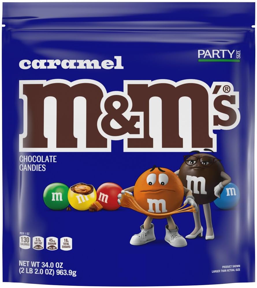 Bowls filled with M&M'S Caramel candies for party serving
