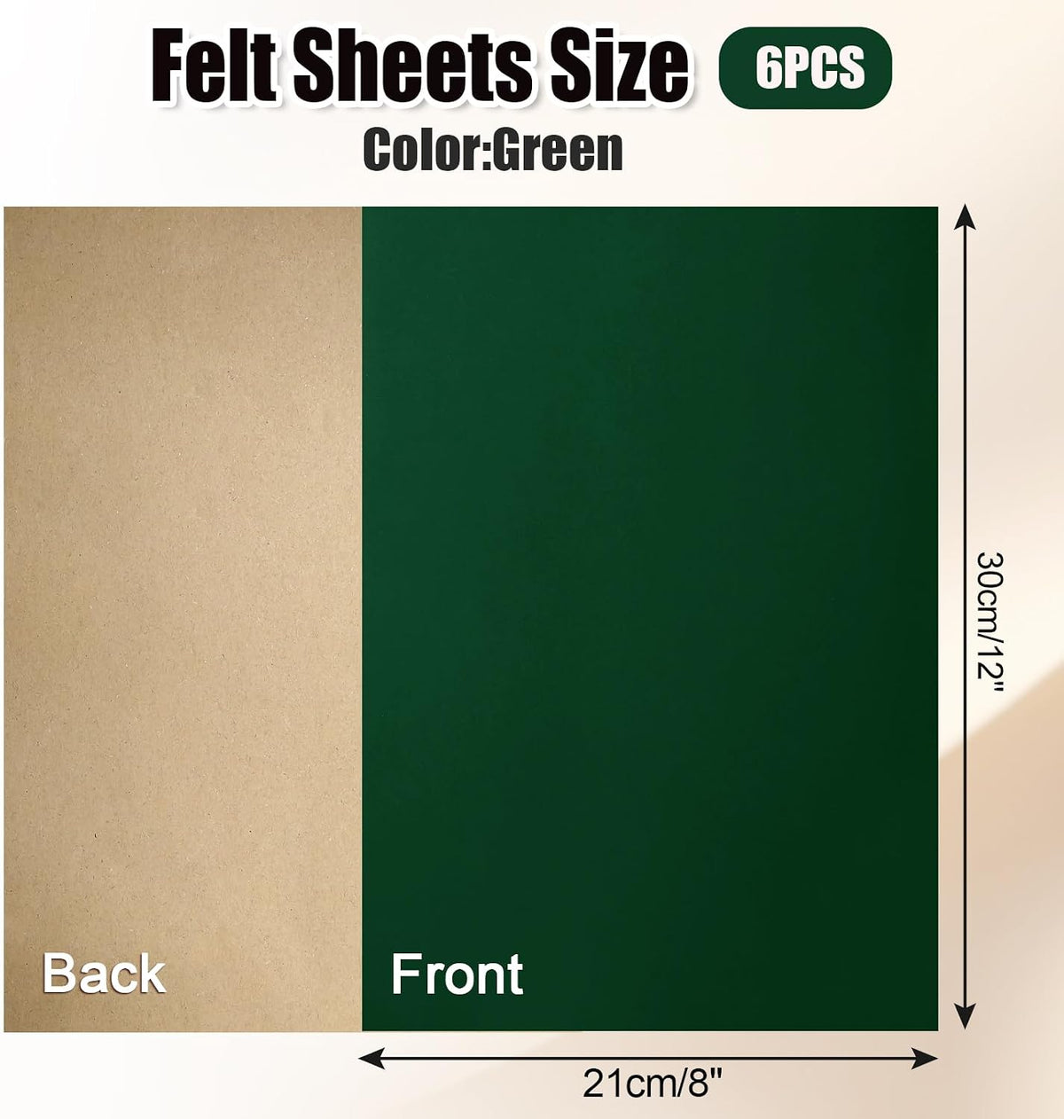 Dark green velvet craft sheets stacked