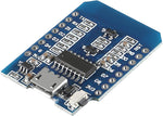 Coliao D1 Mini development board close up of circuit components