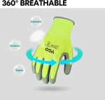 Vgo safety gloves flexible polyester liner close up