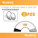 Gladog flexible Elizabethan collar showing soft fabric edges for pet comfort.