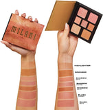 Pigmented eyeshadows blushes bronzer and highlighter inside Milani USA imported face makeup kit