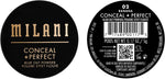 Brand label and product details on Milani powder jar
