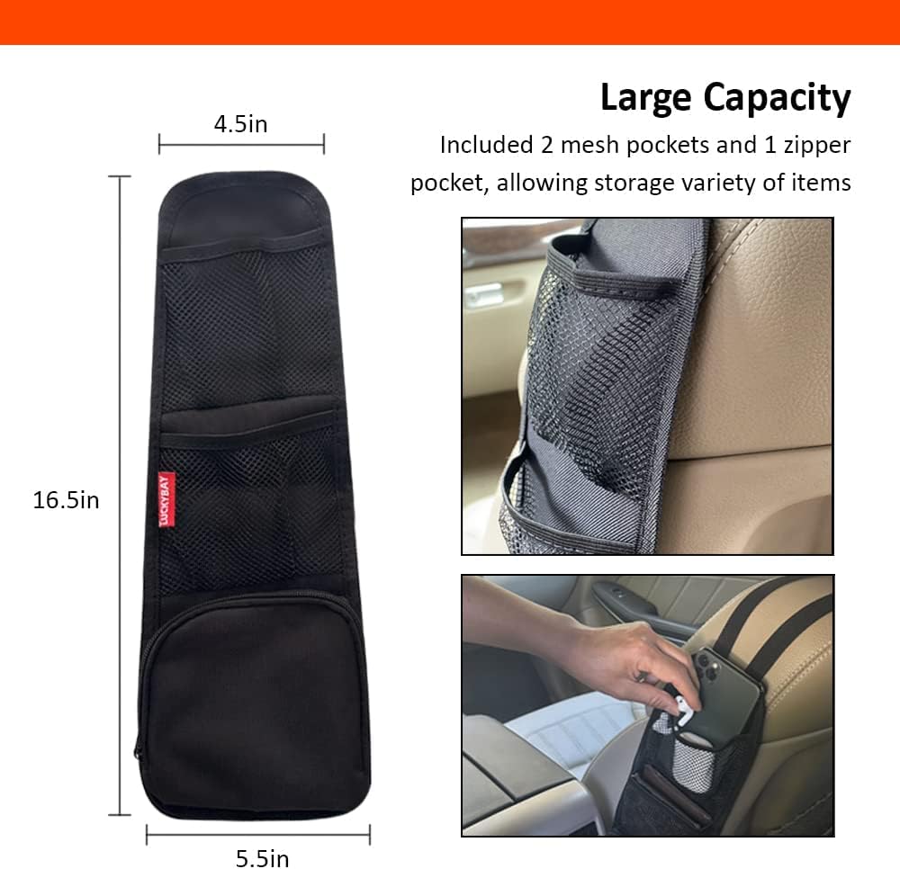 Car Seat Side Organizer, Front Seat Organizer with Storage Pockets - Image 6